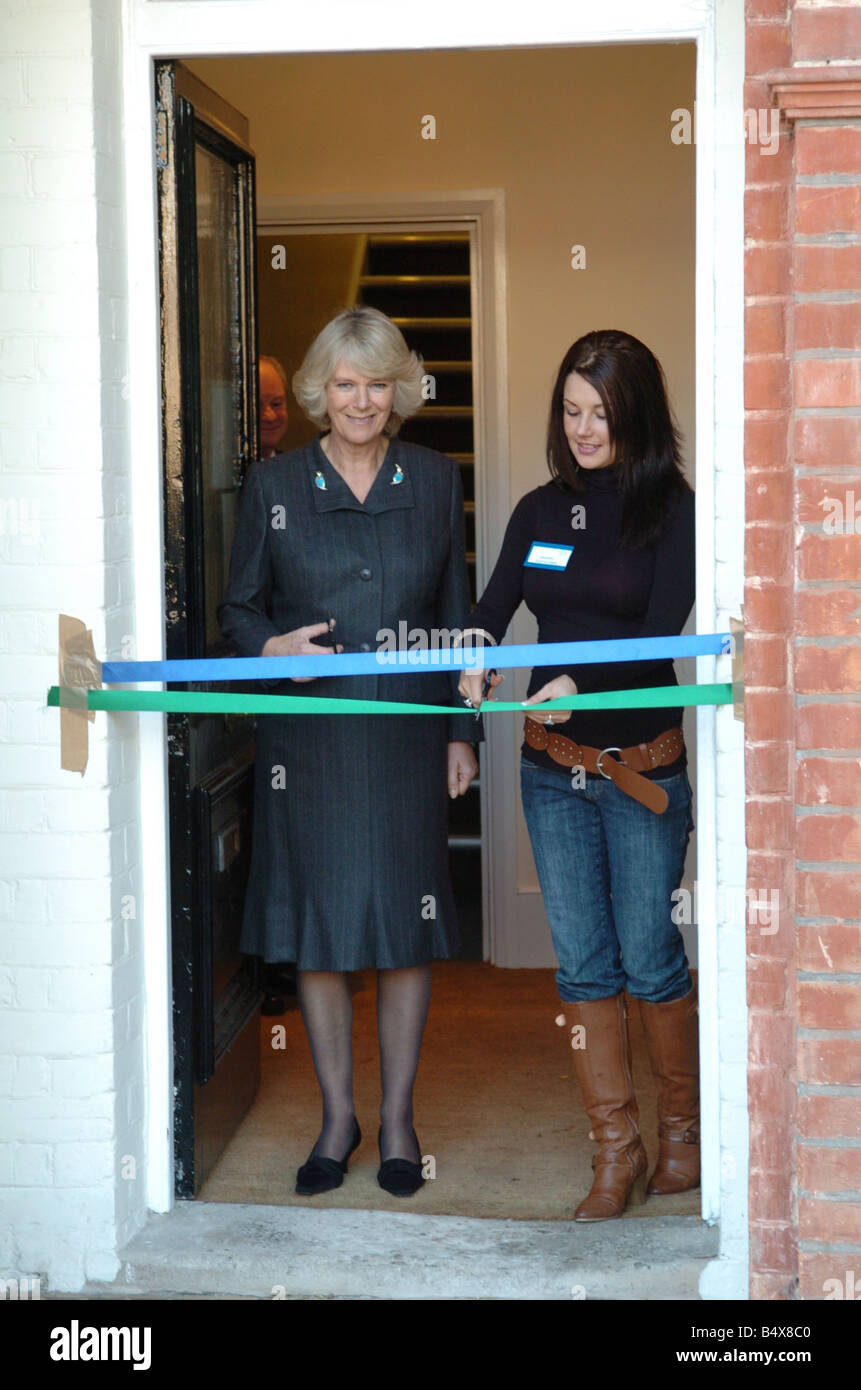 The Duchess of Cornwall during her visit to the charity GFS Platform s home for teenage mothers in Bromley south east London The unit is a supported housing scheme with bedrooms for six girls aged between 16 and 20 who are pregnant or have children and are homeless Camilla opens the home with 18 year old SamWilliams November 2006 Stock Photo