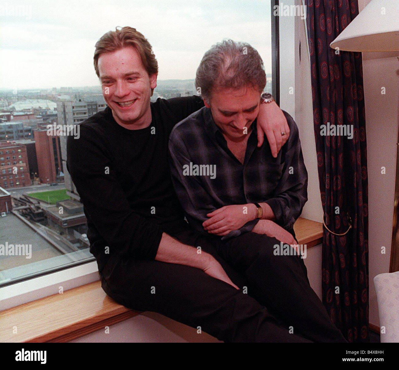 Ewan McGregor actor 25th April 1999 Scots actor with his Uncle also an actor Denis Lawson Stock Photo