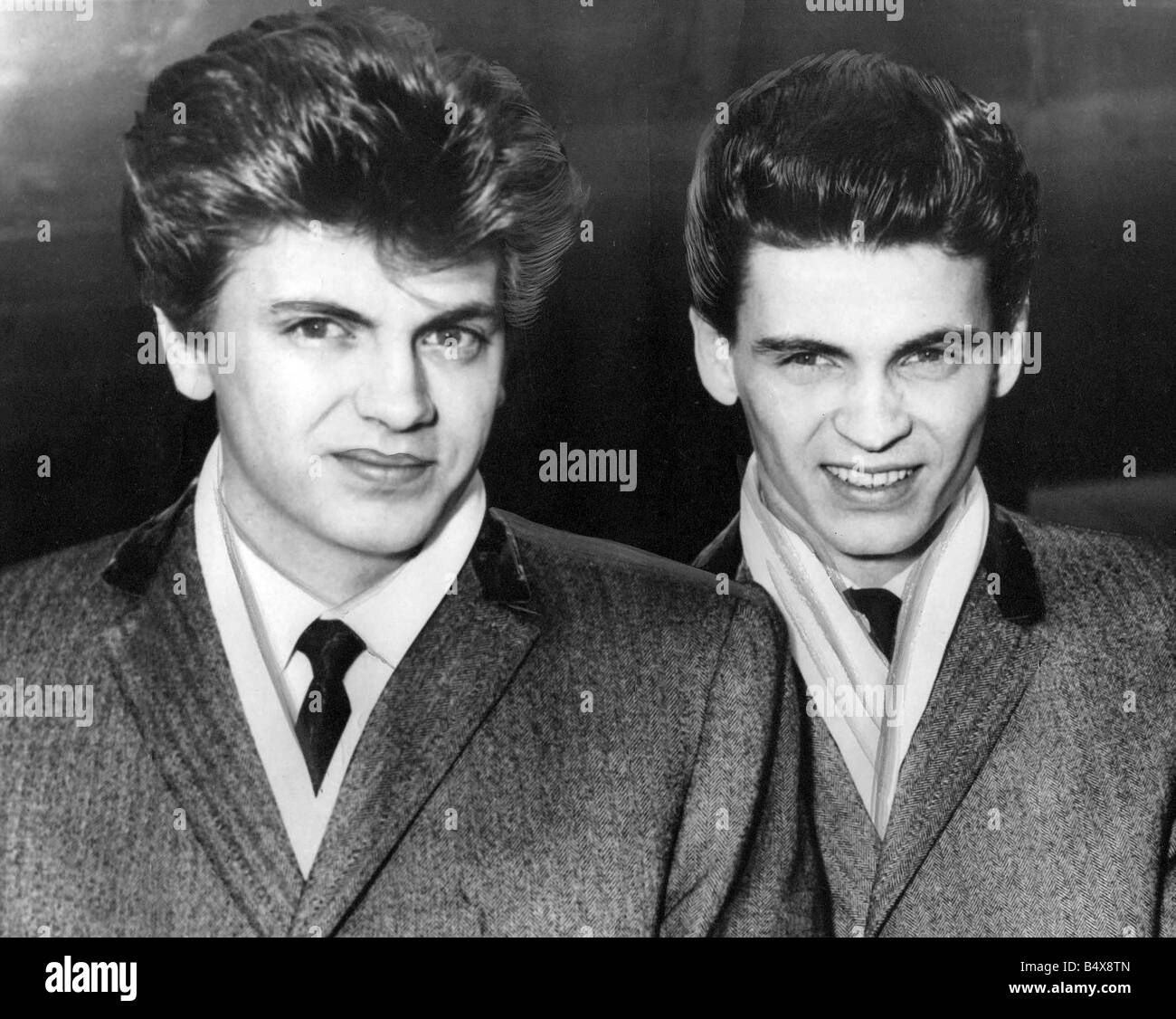 The Everly Brothers Phil Everly is on the left and Don Everly on the right Stock Photo