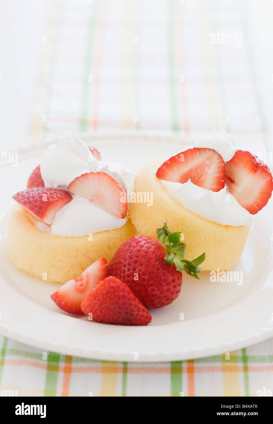 Fresh strawberry shortcake Stock Photo - Alamy