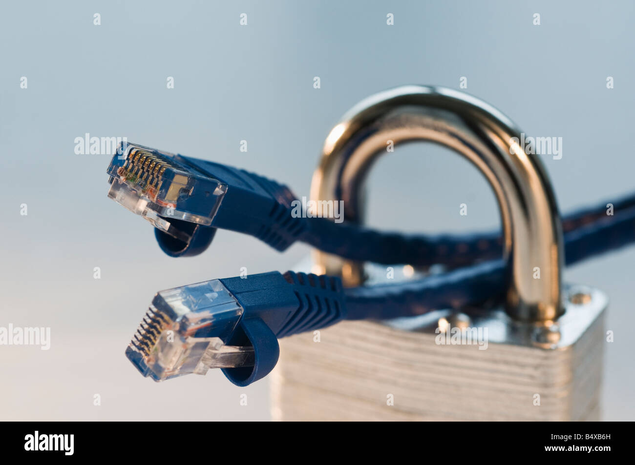 Close up of lock and cables Stock Photo Alamy