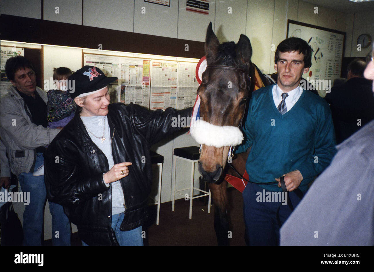 Red Rum Racehorse and his stablelad making a personal appearence at The ...