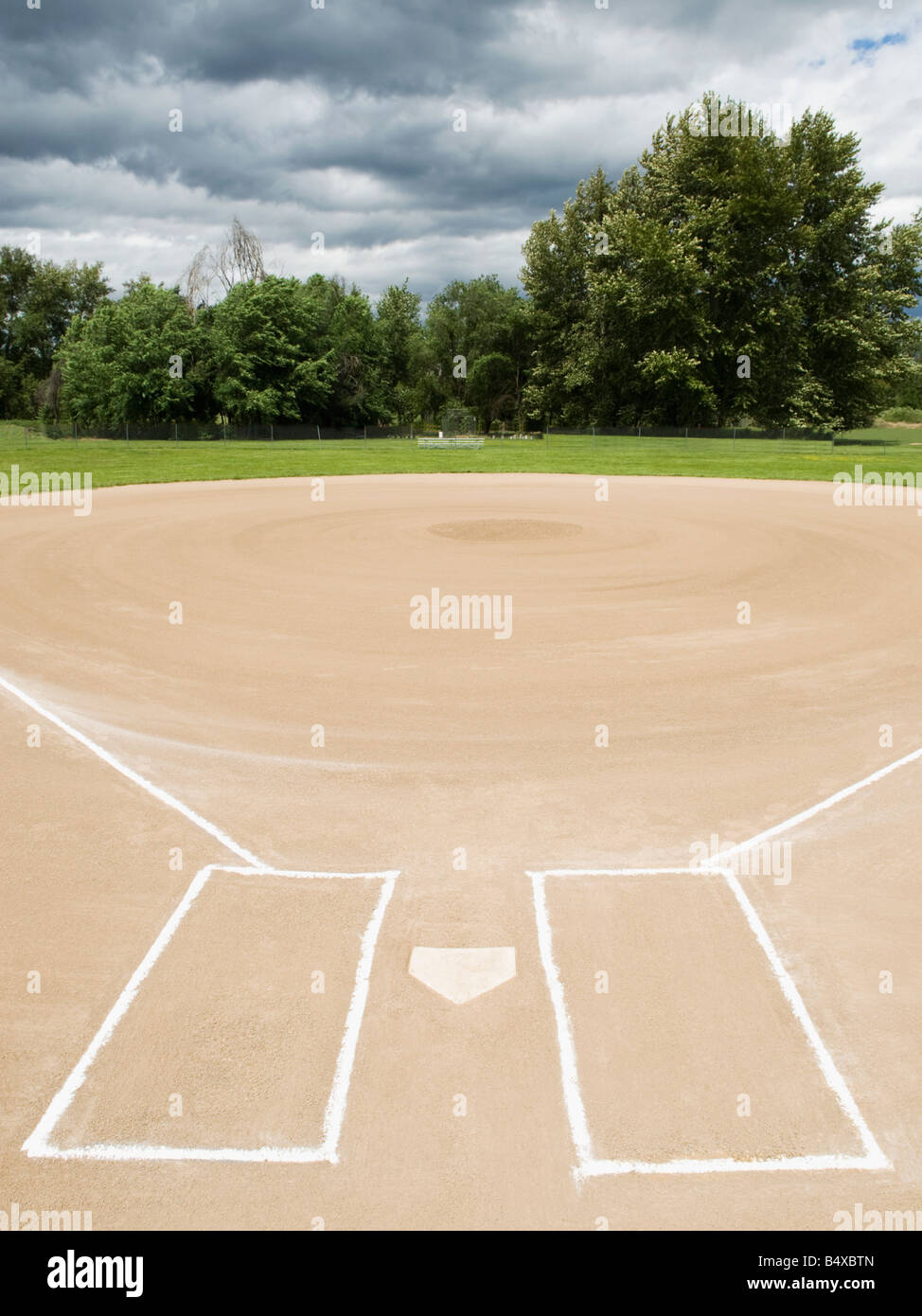 Empty baseball diamond Stock Photo Alamy