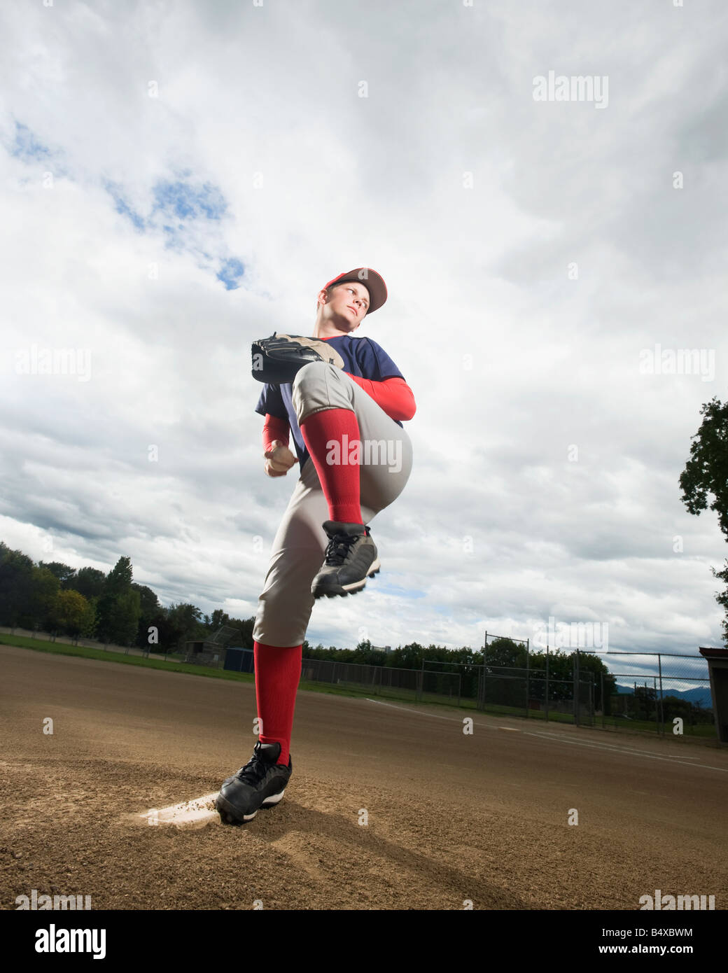 Pitchers wind up hires stock photography and images Alamy