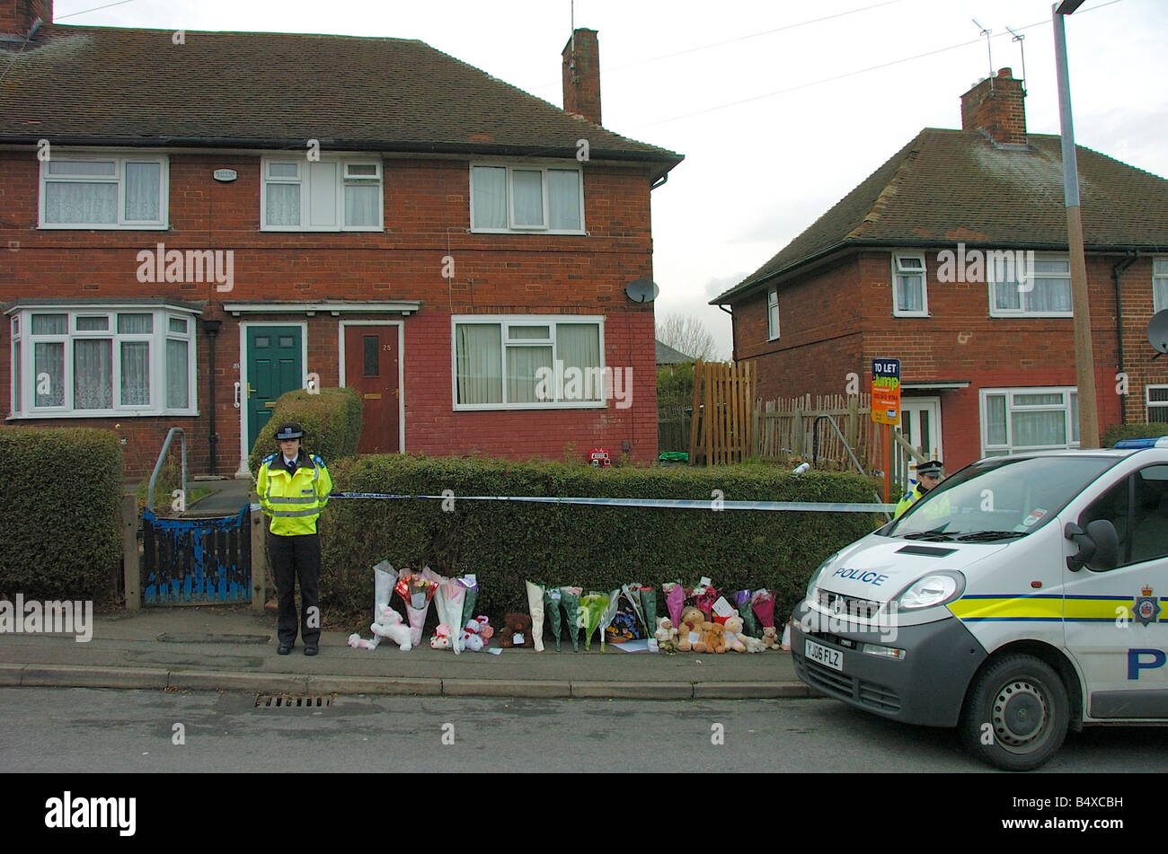 The house in Gipton,Leeds,West Yorkshire where the body of 2 years ols