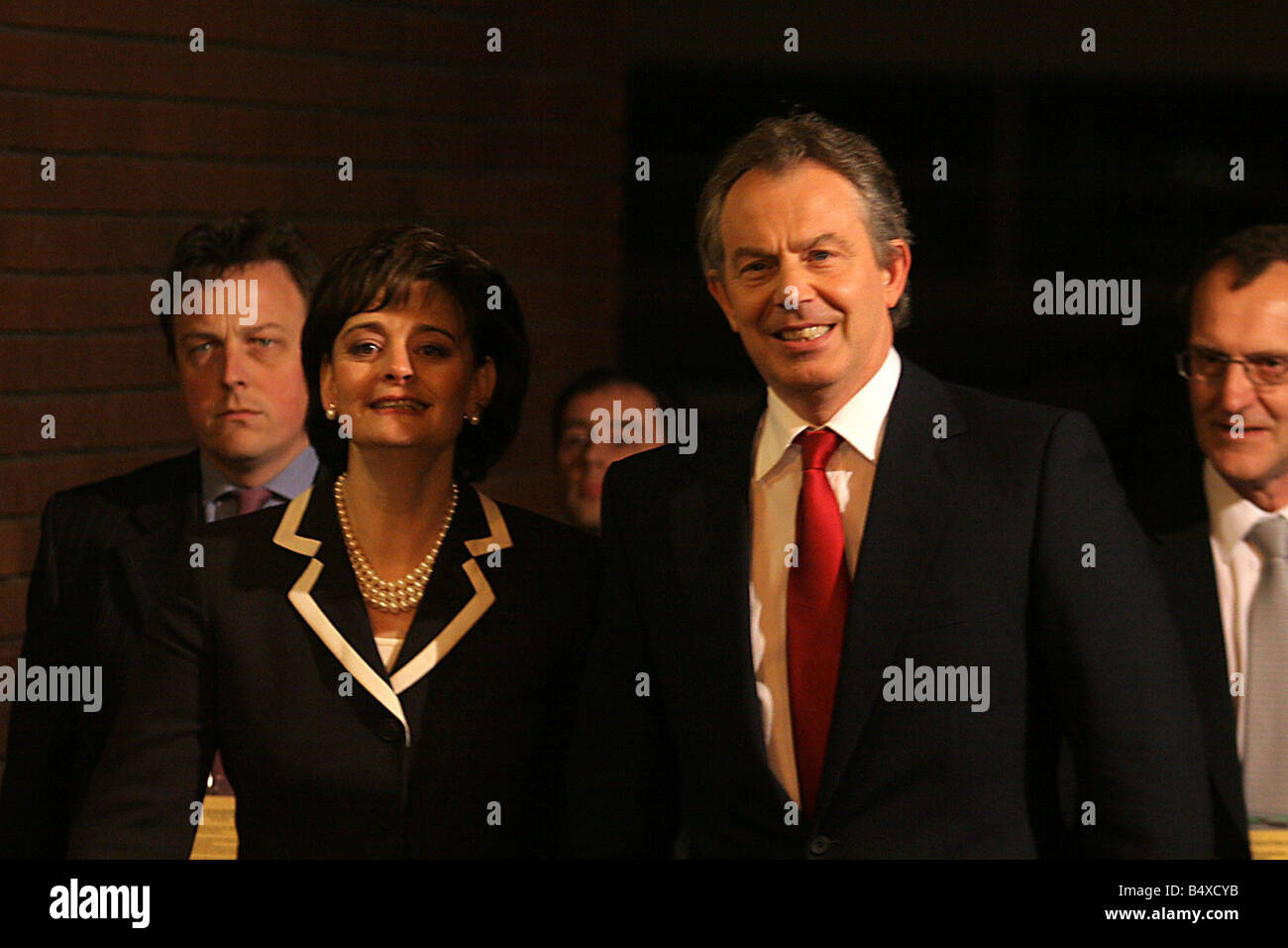 General Election 2005 Sedgefield Tony Blair arrives with Cherie at
