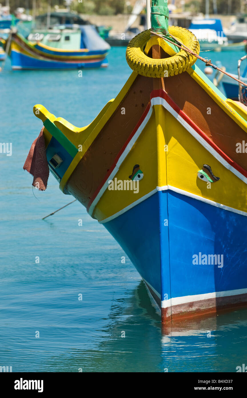 Colorful fishing boats mooring hi-res stock photography and images - Alamy