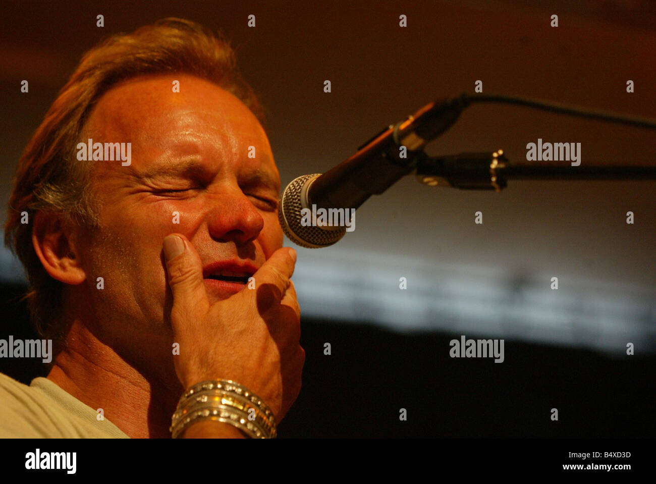 Sting performing at the John Marley Centre Newcastle Stock Photo - Alamy