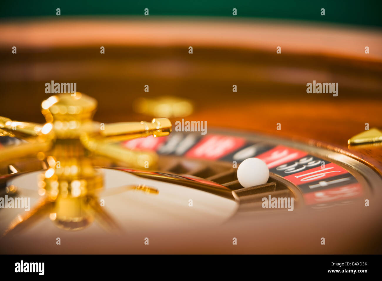 Close up of spinning roulette wheel Stock Photo Alamy