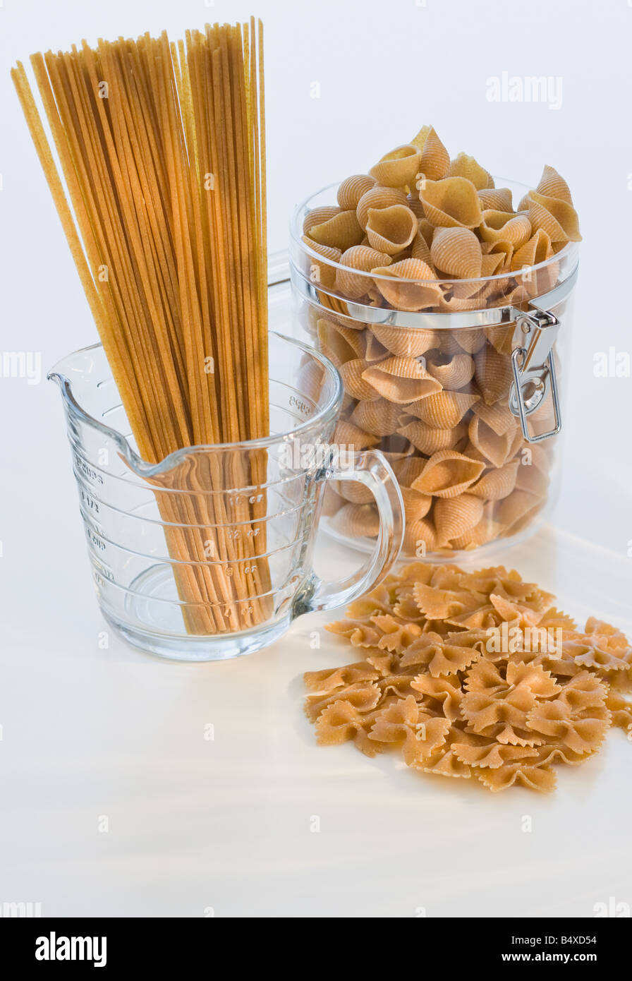 Assorted dry pasta Stock Photo