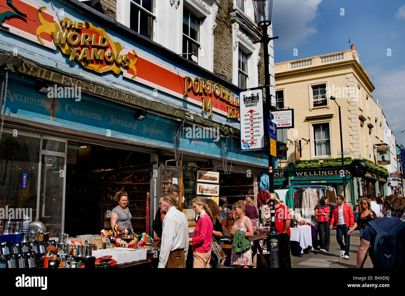 Portobello Road Market Notting Hill London Stock Photo Alamy