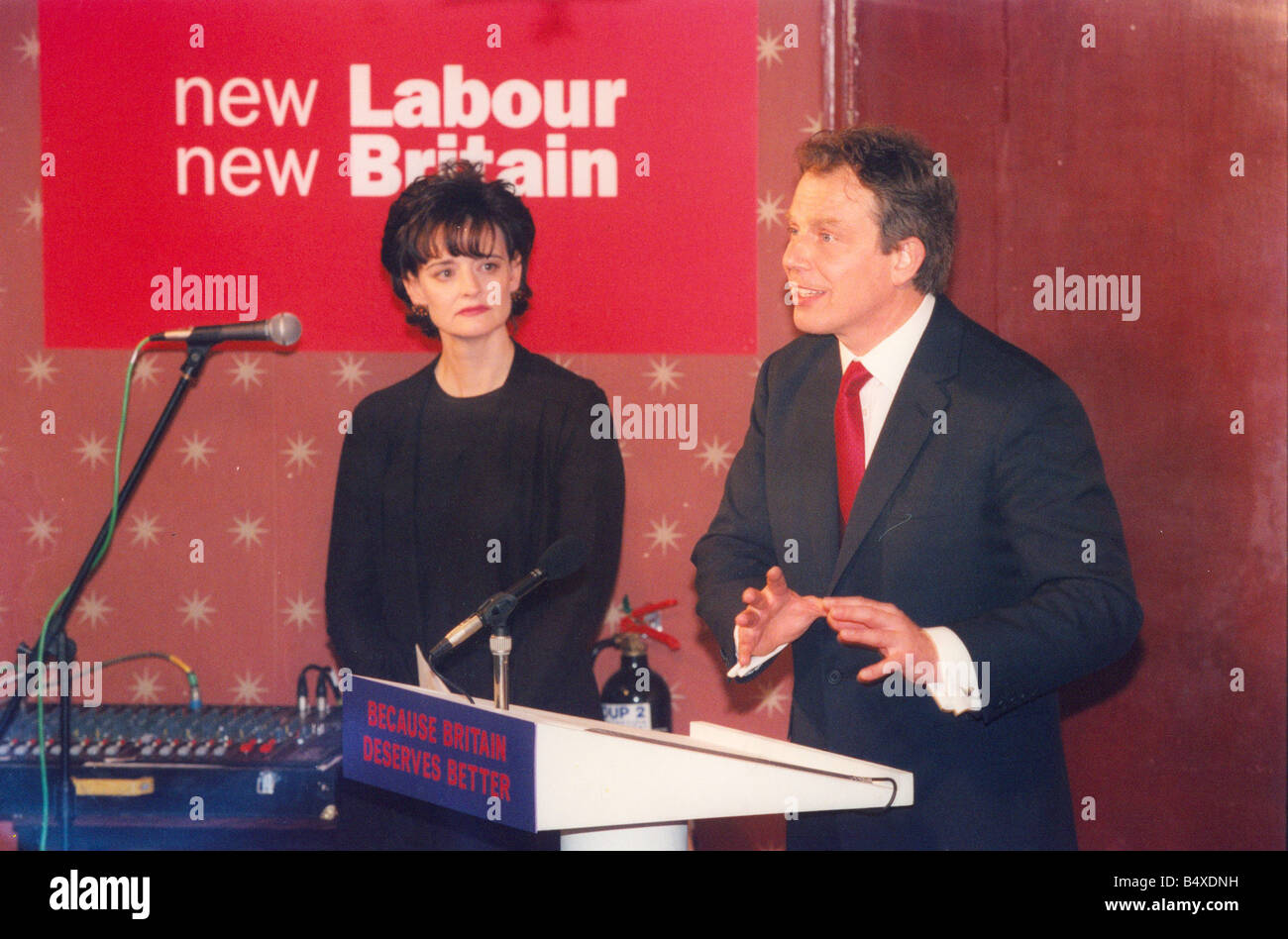 Tony Blair with wife Cherie Stock Photo - Alamy