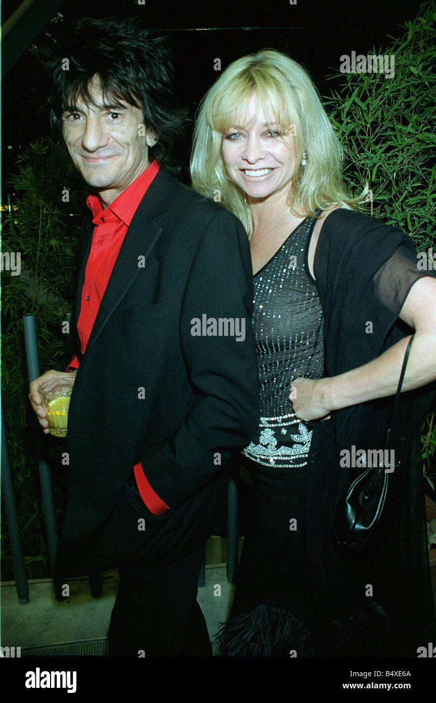 Ronnie Wood and wife Jo Wood at Home nightclub Sept 1999 Ronnie
