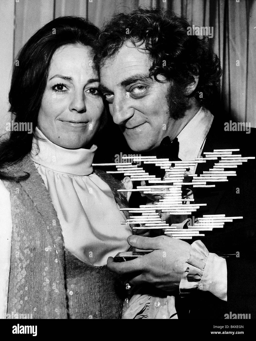 Marty Feldman Comedian with his wife Lauretta at the 1968 Awards of the Guild of Television Producers and Directors which were presented at the Corchester Hotel by Lord Mountbatten Stock Photo