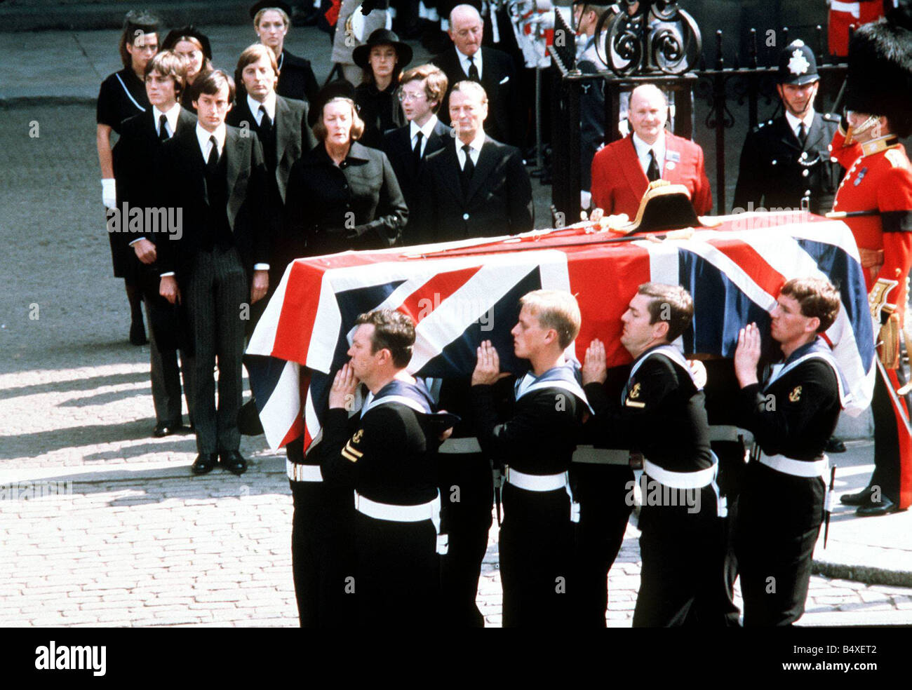 Funeral of Earl Mountbatten September 1979 Bearer party from HMS ...