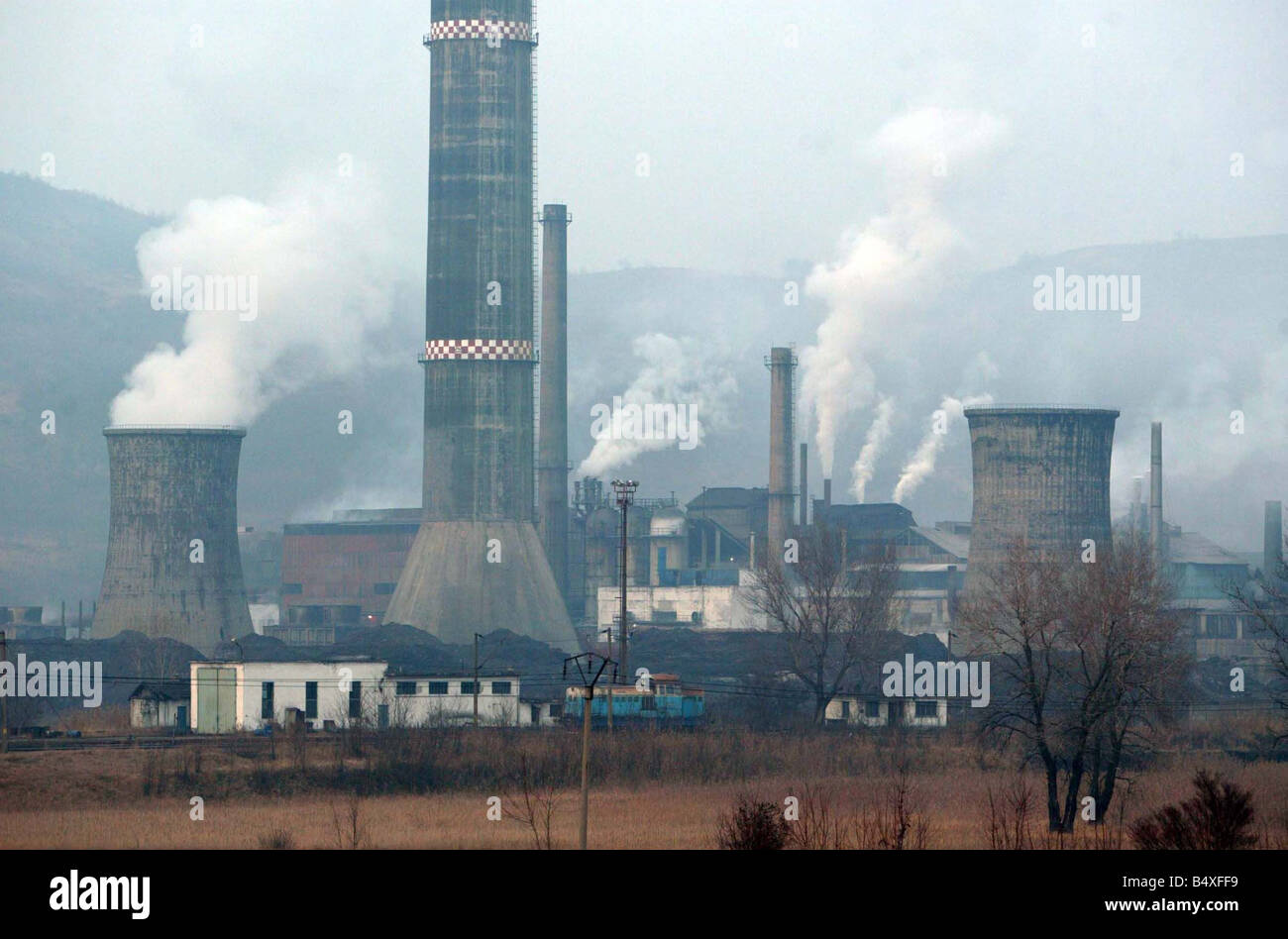 Copsa Mica Romania November 2006 Copsa Mica Europe s most polluted place the Sometra smelting works Stock Photo
