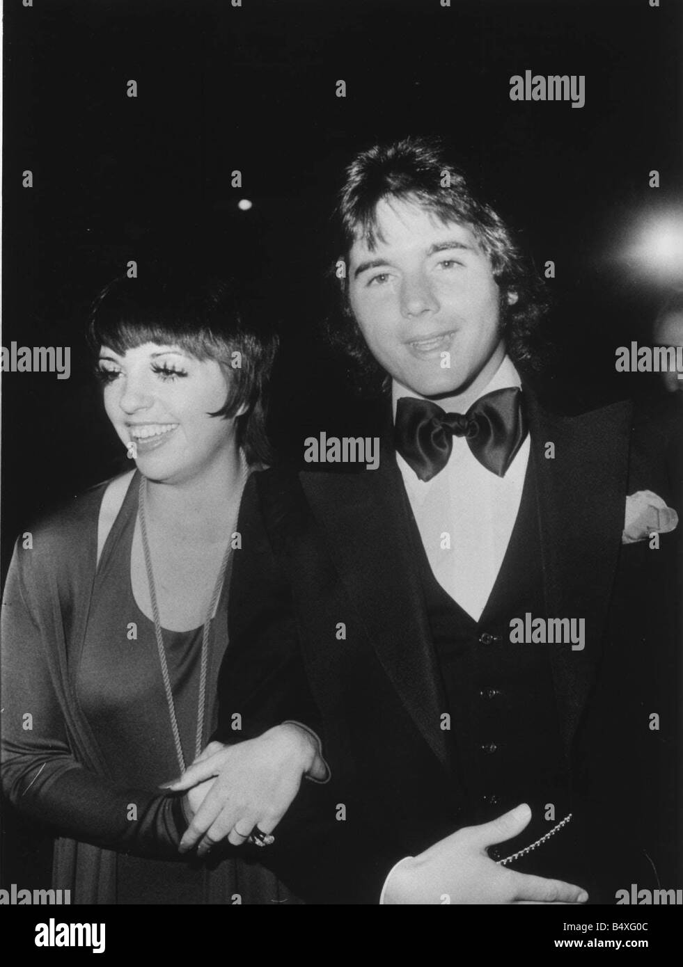 Liza Minnelli with Desi Arnaz Jnr son of Lucille Ball May 1972 Stock Photo