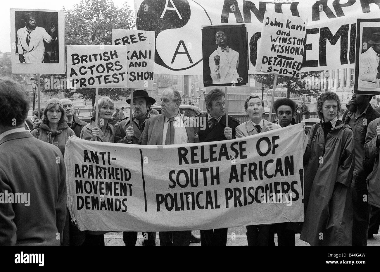 Demonstration outside South Africa House protestind at detention of ...