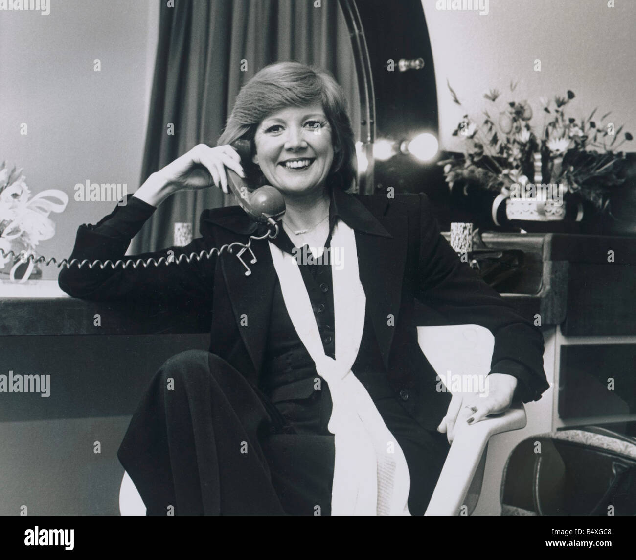 Cilla Black in her dressing room before her performance at the Coventry ...