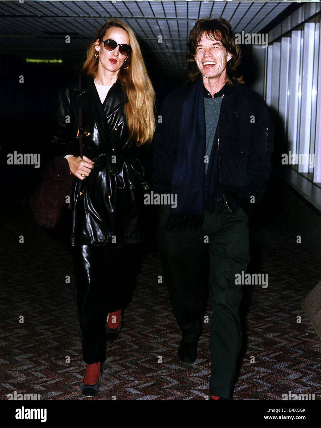 Jerry Hall and Mick Jagger Stock Photo