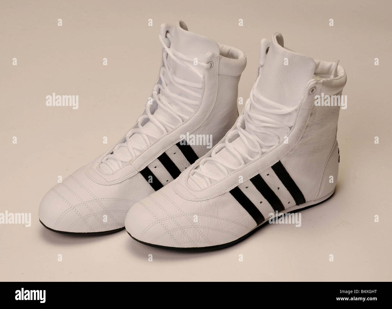 Footwear feature May 2003 Adidas boxing boots Stock Photo - Alamy