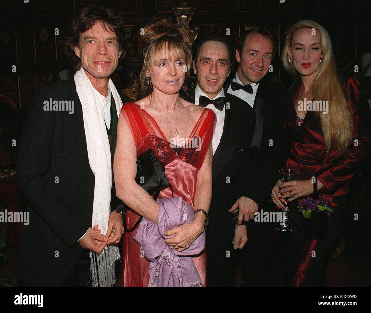 The Premiere party for film Looking For Richard L R Mick Jagger Lyndall Hobbs Al Pacino Kevin Spacey and Jerry Hall Stock Photo