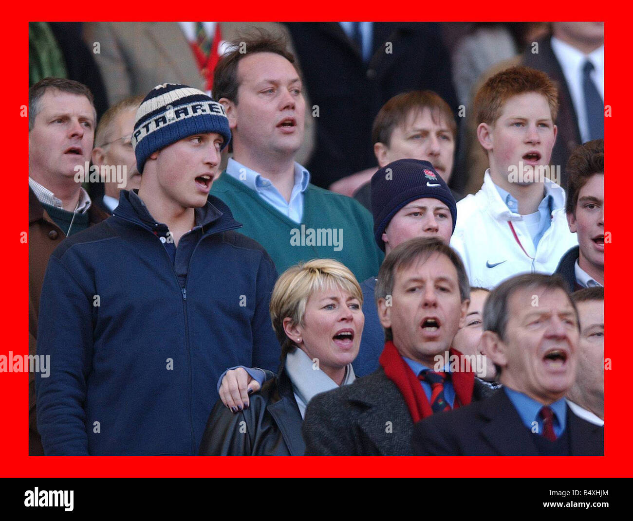 Prince William sings the National Anthem still wearing his wooly hat