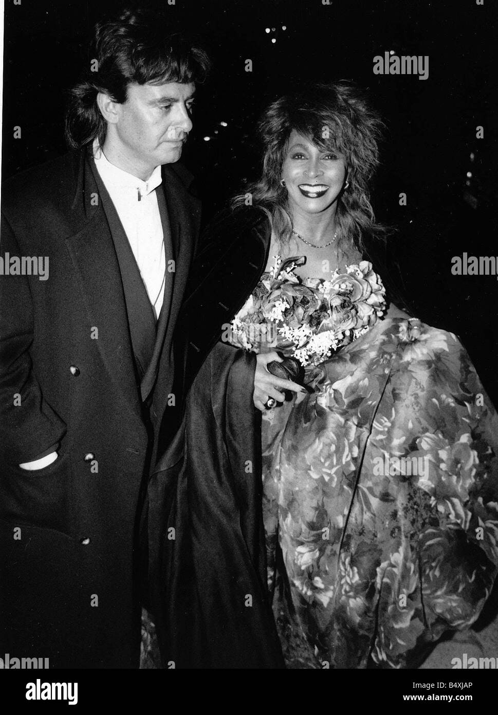 Tina Turner singer with boyfriend Erwin Bach 1989 Stock Photo