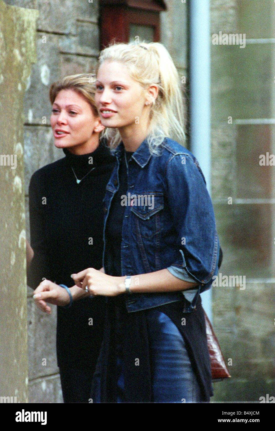 Wedding Rehearsal Of Model Kirsty Hume And Donovan Leitch September 1997 At Luss Parish Church Stock Photo Alamy