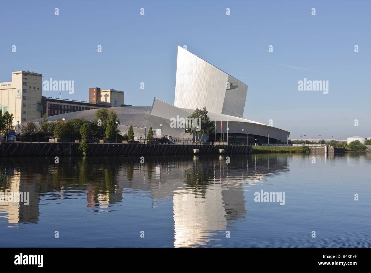 Imperial War Museum North Salford Quays Reflected in the Manchester ...