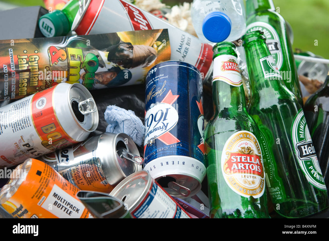 Recycling drinking containers, Leeds, West Yorkshire, England, UK