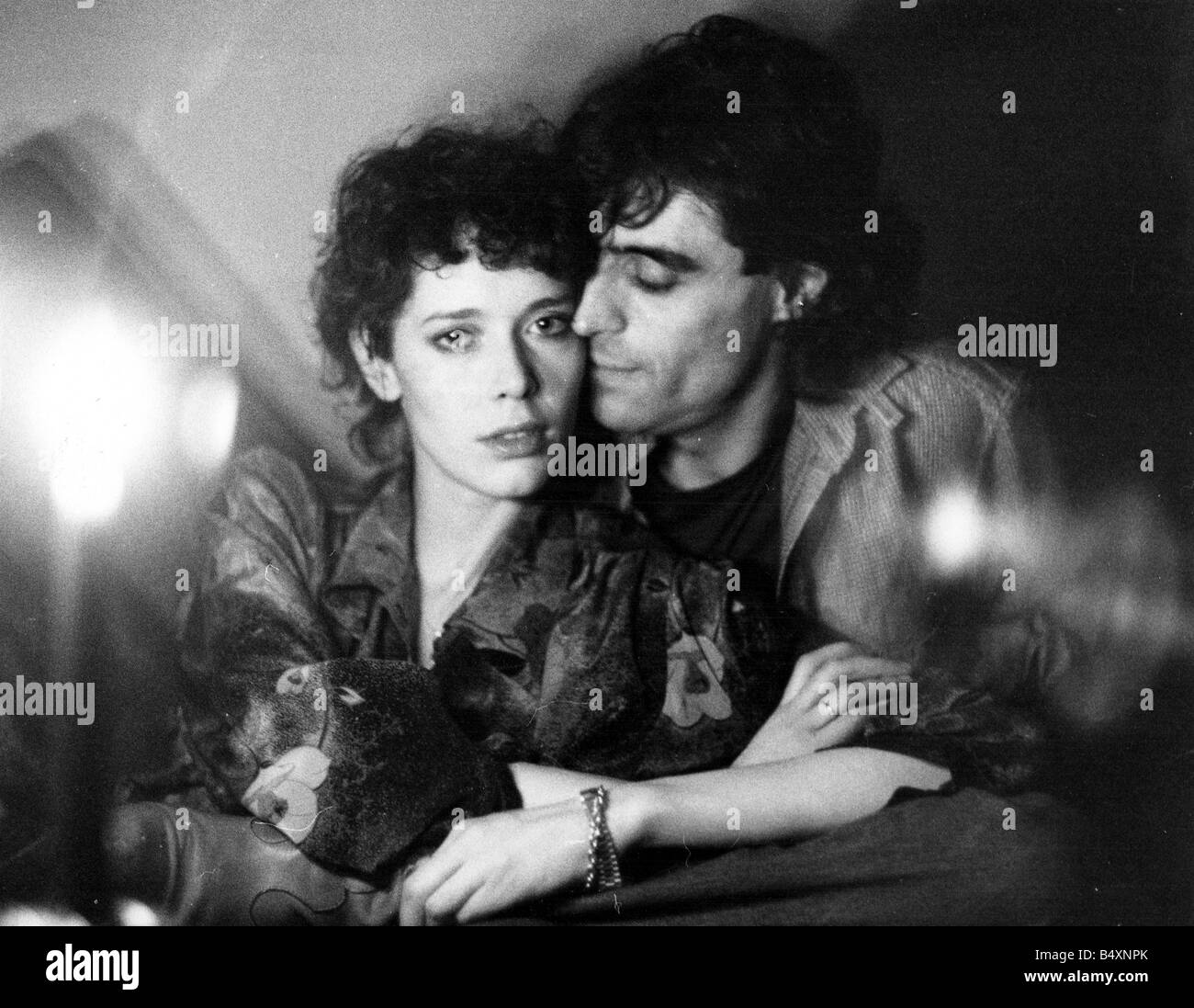 Lovers Silvia Kristel and Ian McShane. The dutch actress has been with the Manchester born actor for 14 months. 16th Feb. 1978 Stock Photo