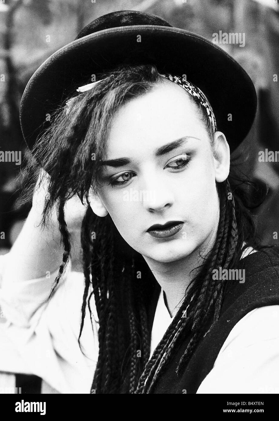 Boy George lead singer of pop group Culture Club Stock Photo