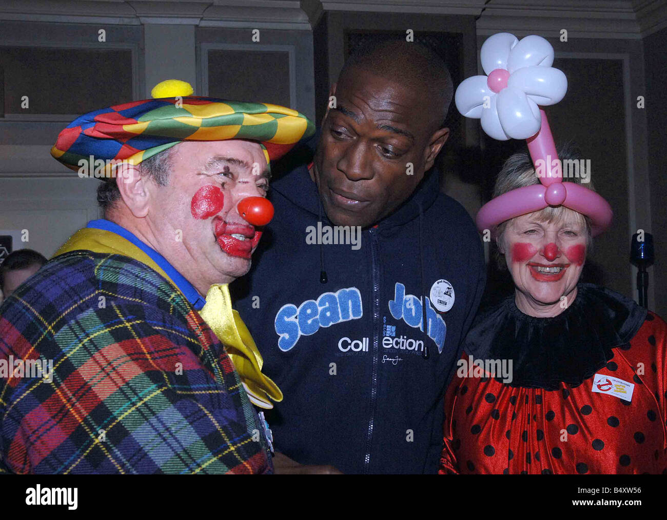 Former boxing heavy weight champion of the world Frank Bruno attends the Taxi Driver's party for under privileged children at London's Grosvenor hotel.; Stock Photo