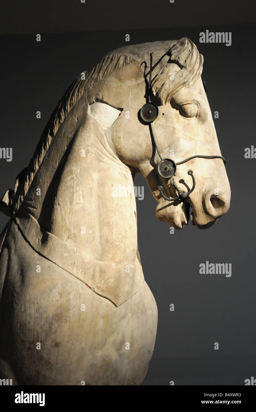 Greek equestrian statue British Museum Stock Photo Alamy
