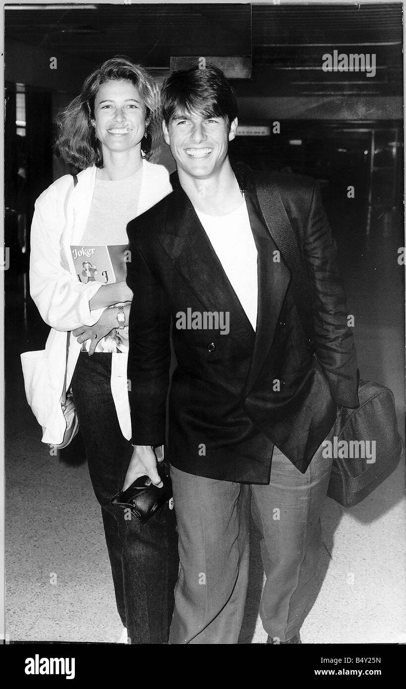 Tom Cruise actor seen with his wife Stock Photo - Alamy