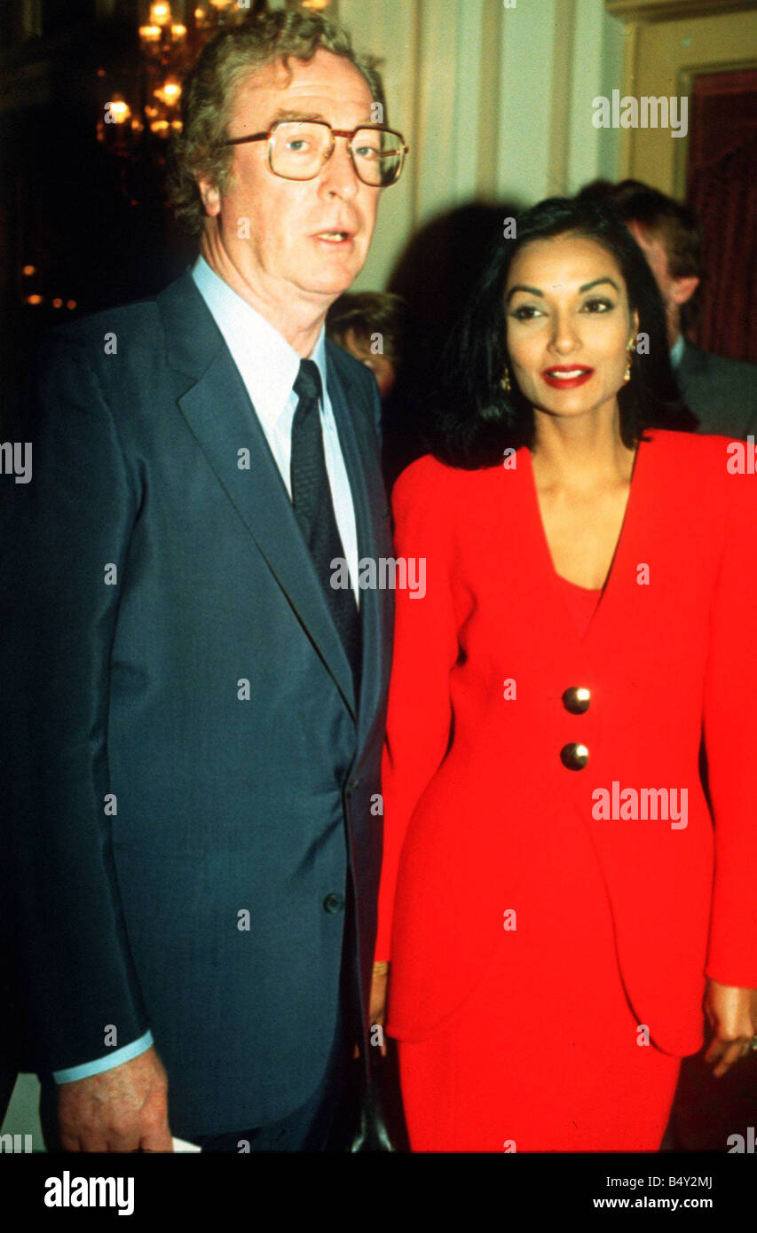 Michael Caine actor with wife Shakira Caine at a Variety Club Party
