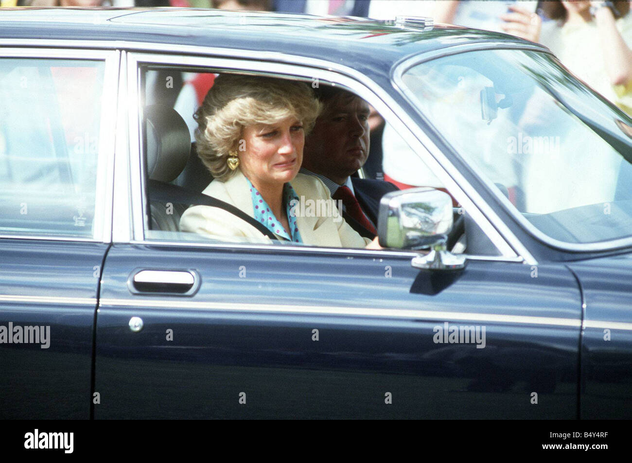 Princess Diana at Guards Polo Club Windsor Stock Photo