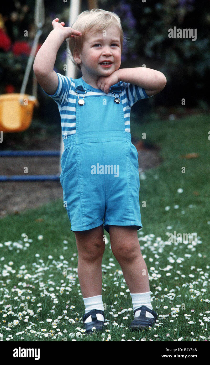 Prince William on his 2nd birthday Stock Photo