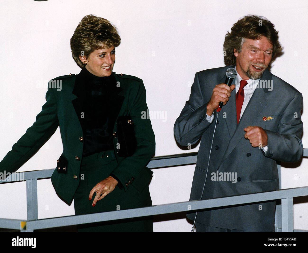 Princess Diana launches business tycoon Richard Branson s Virgin