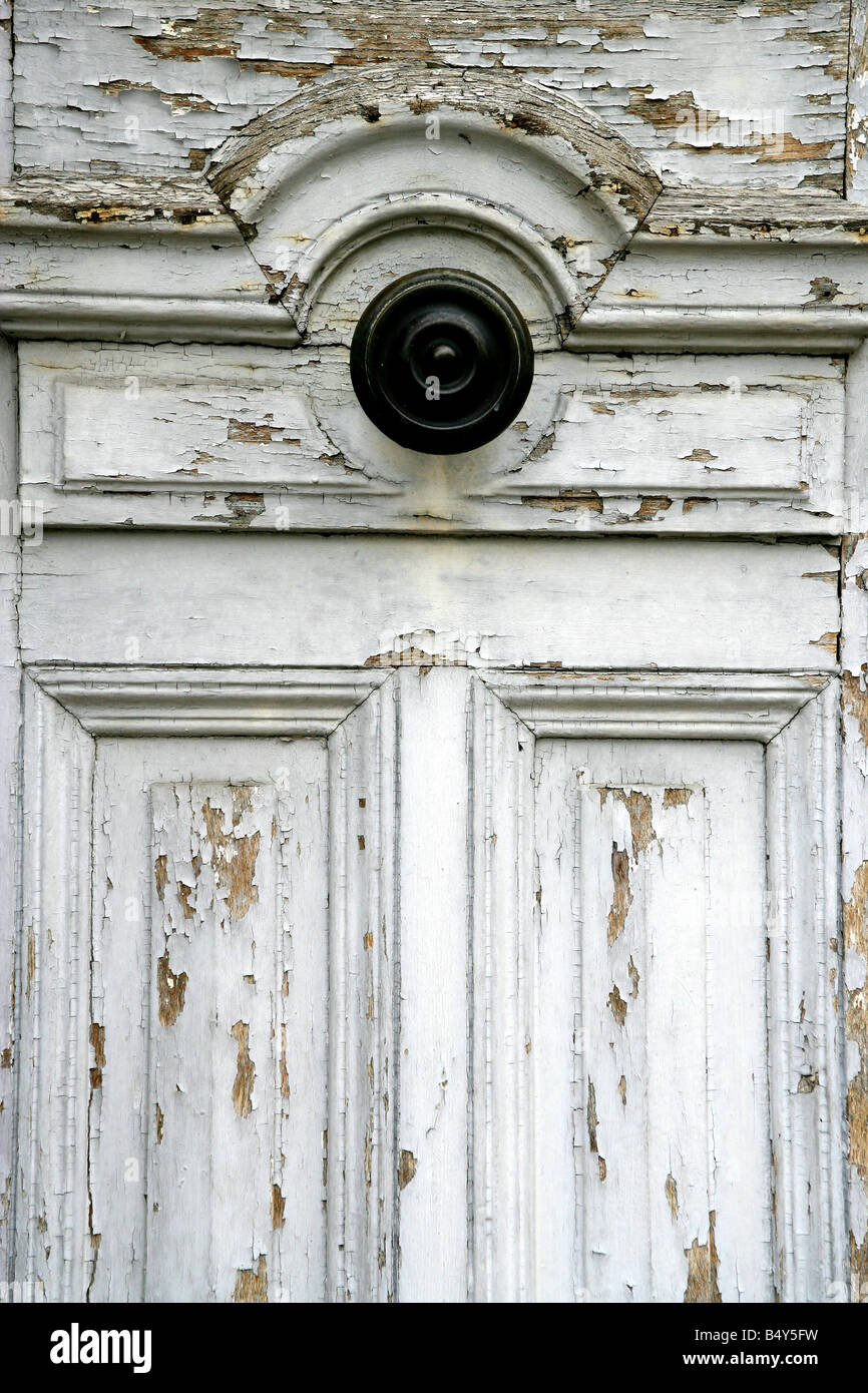 Paint peeling from wood door, closeup Stock Photo Alamy
