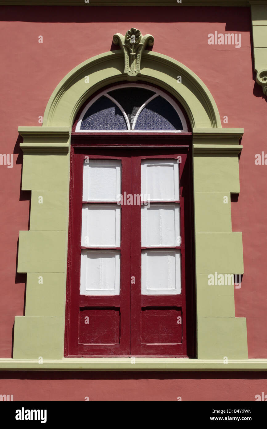 A typical window with shutters in Guia de Isora Tenerife Canary Islands Spain Stock Photo