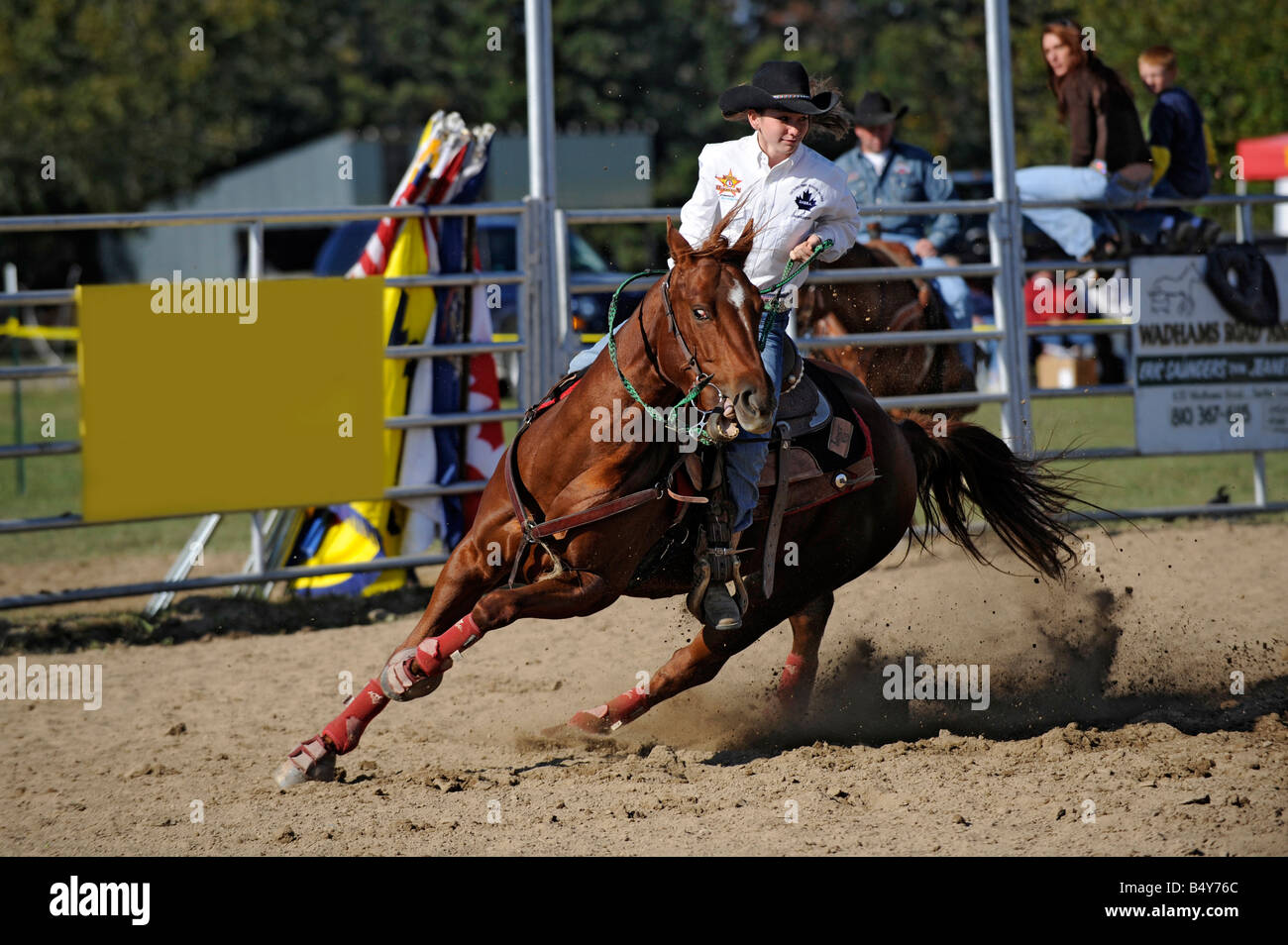 High School Boys and Girls Rodeo Competition Port Huron Michigan Stock Photo