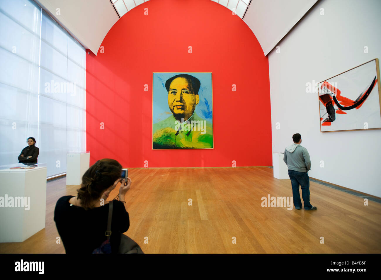 Andy Warhol painting of Chairman Mao on display at Hamburger Bahnhof art gallery in Berlin 2008 Stock Photo