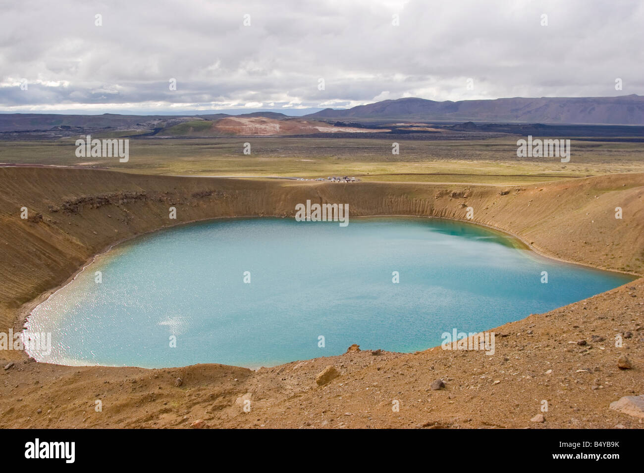 Krafla geothermal area near Myvatn lake, Northern Iceland. Stock Photo