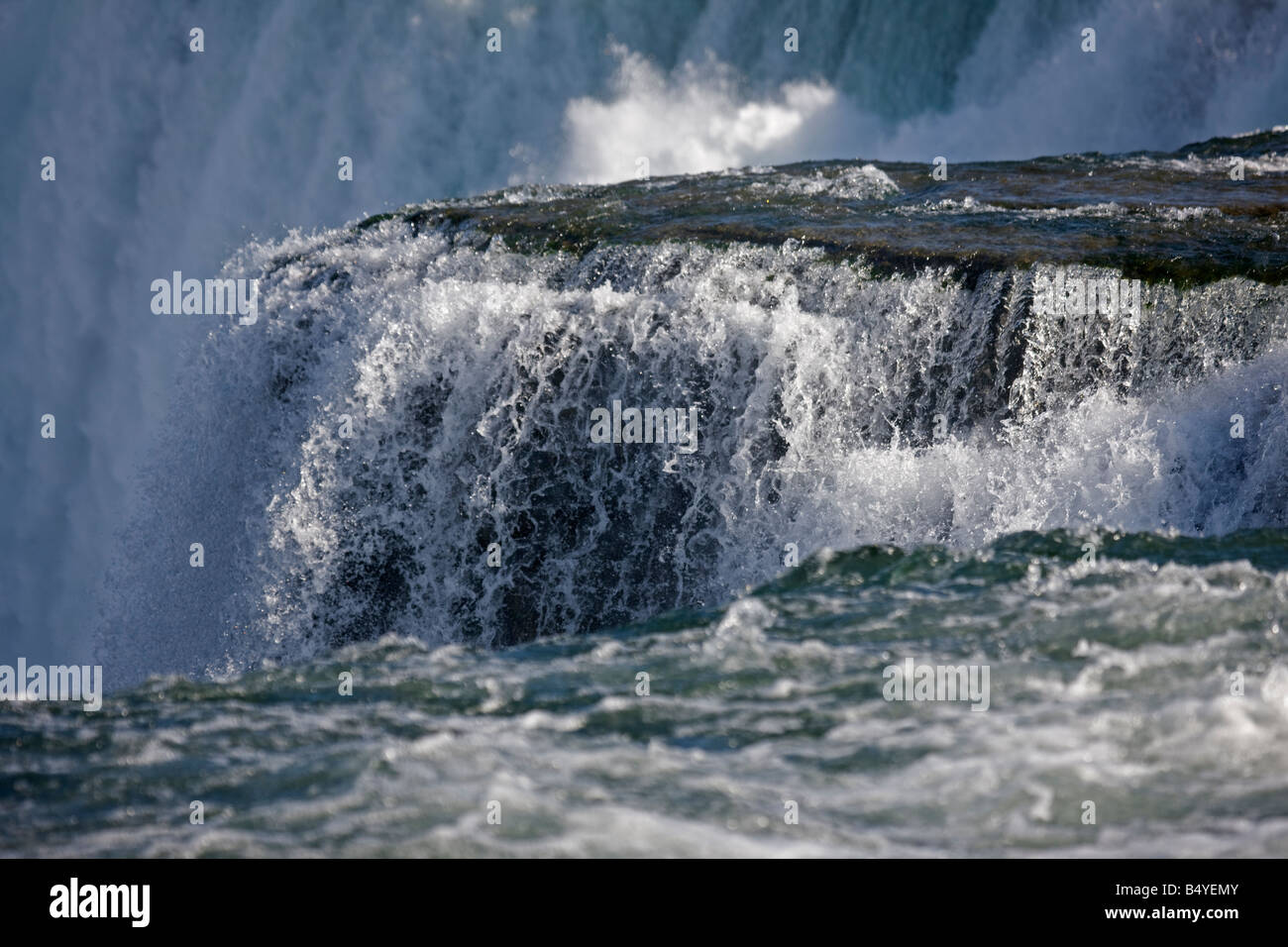 Niagara Falls Close up of water cascading over the falls American