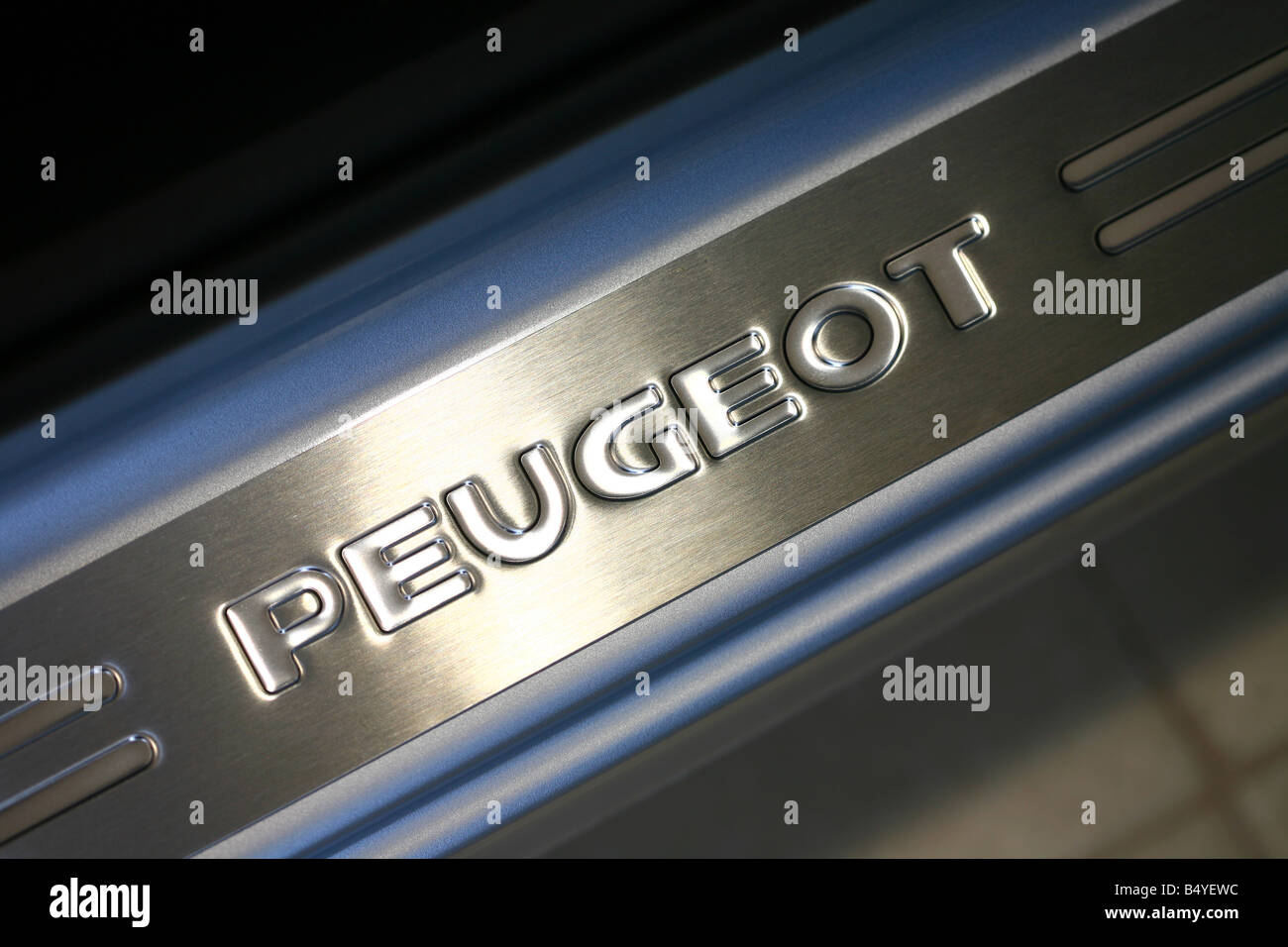 peugeot scuff plate Stock Photo