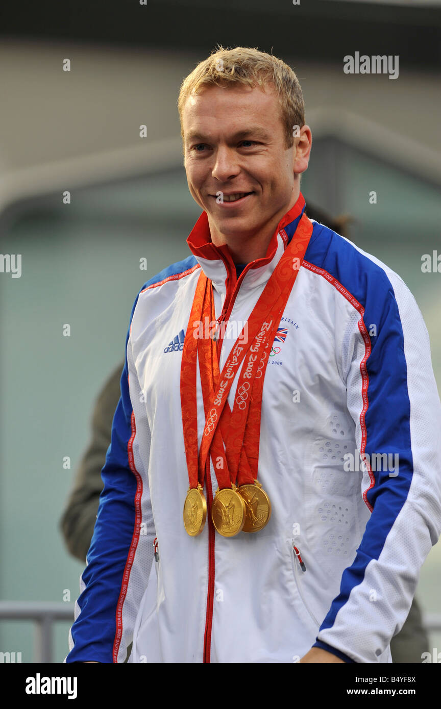 Chris Hoy, Triple Olympic Gold Medalist on the London Olympic Parade