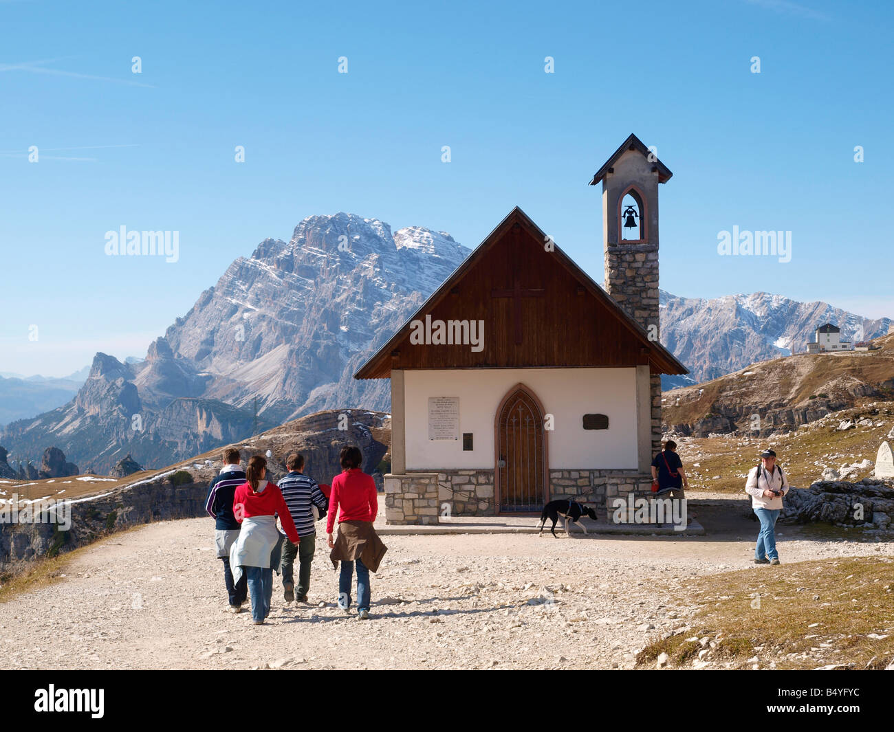 The Tre Cime, Dolomites, South Tyrol, Italy Stock Photo