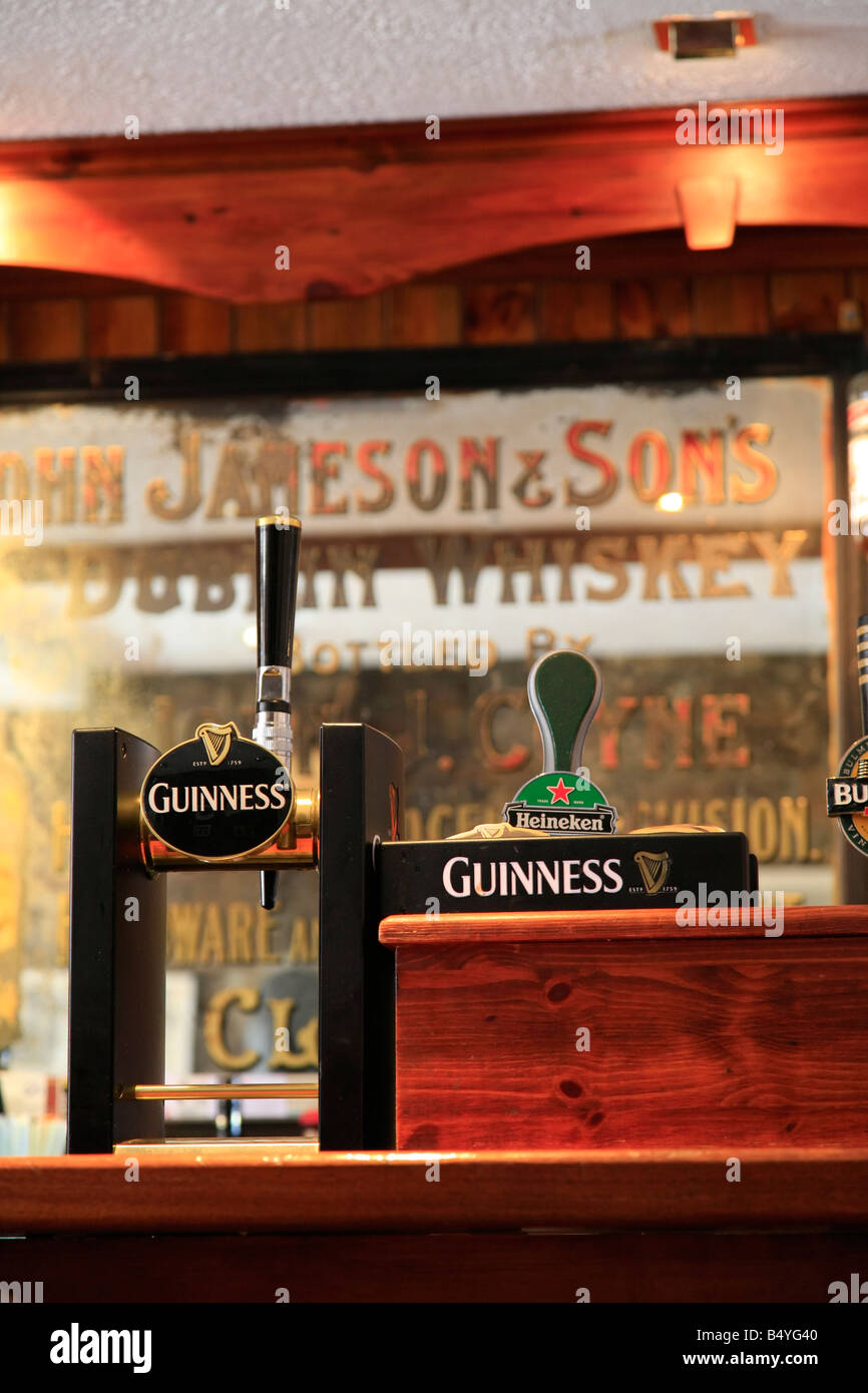 Guinness tap in a pub in Cleggan, Connemara, Ireland Stock Photo Alamy